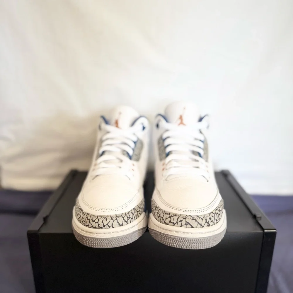 AUTHENTIC Jordan 3 Retro Wizards size 10 CT8532-148 2023 PRE-OWNED - Picture 5 of 8
